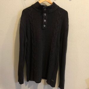 Quarter button down men’s sweater